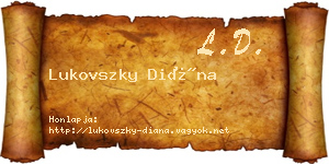 Lukovszky Diána névjegykártya