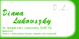 diana lukovszky business card